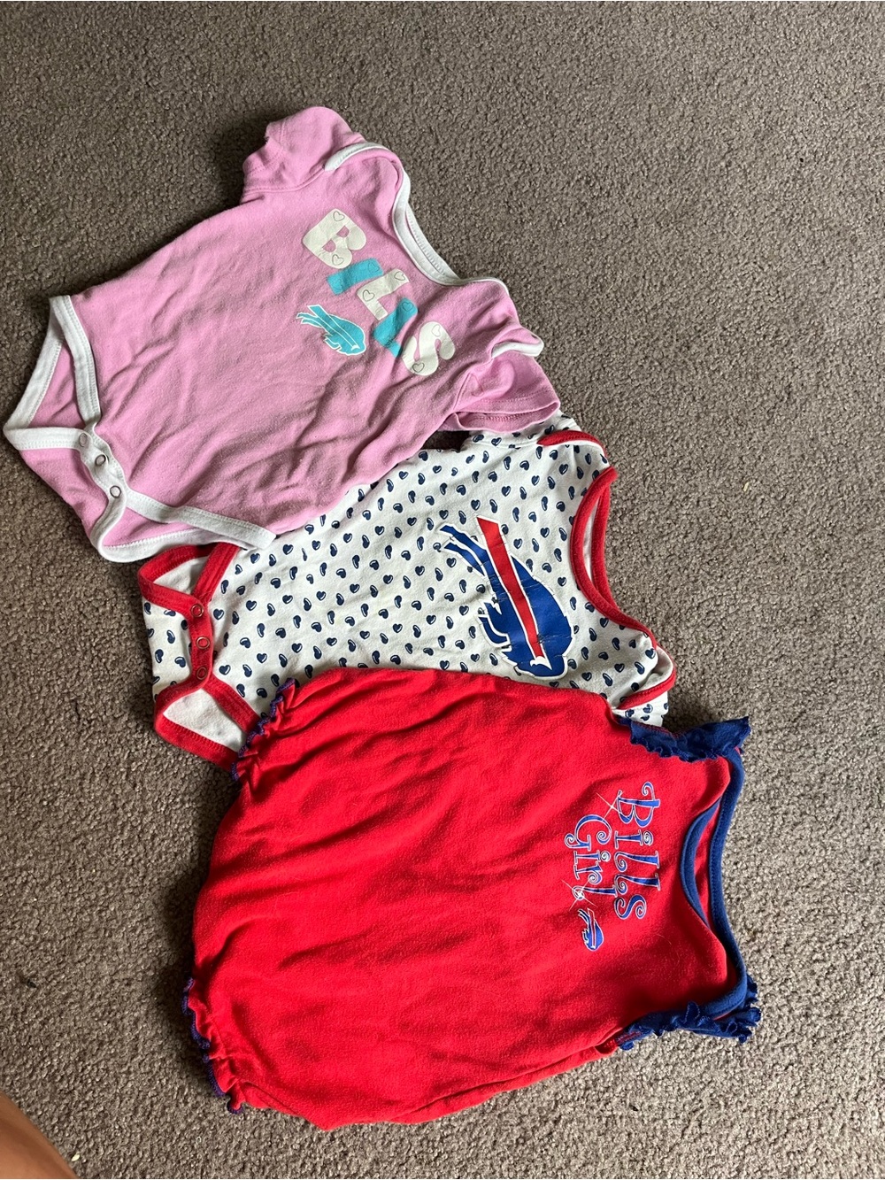 Buffalo Bills NFL baby girl onesie set size 18 months